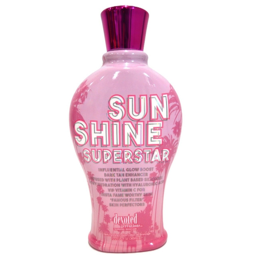 Devoted Creations Sun Shine Superstar Glow Boost Dark Tanning Lotion 12.25 oz